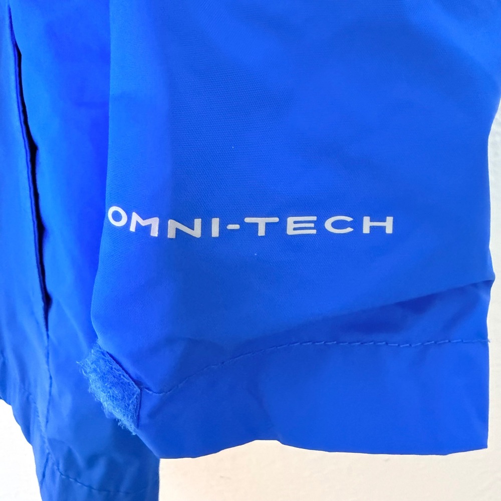 Columbia Kids Blue Omni-Tech Waterproof Rain Jacket Hooded Windbreaker 4T - Picture 3 of 4